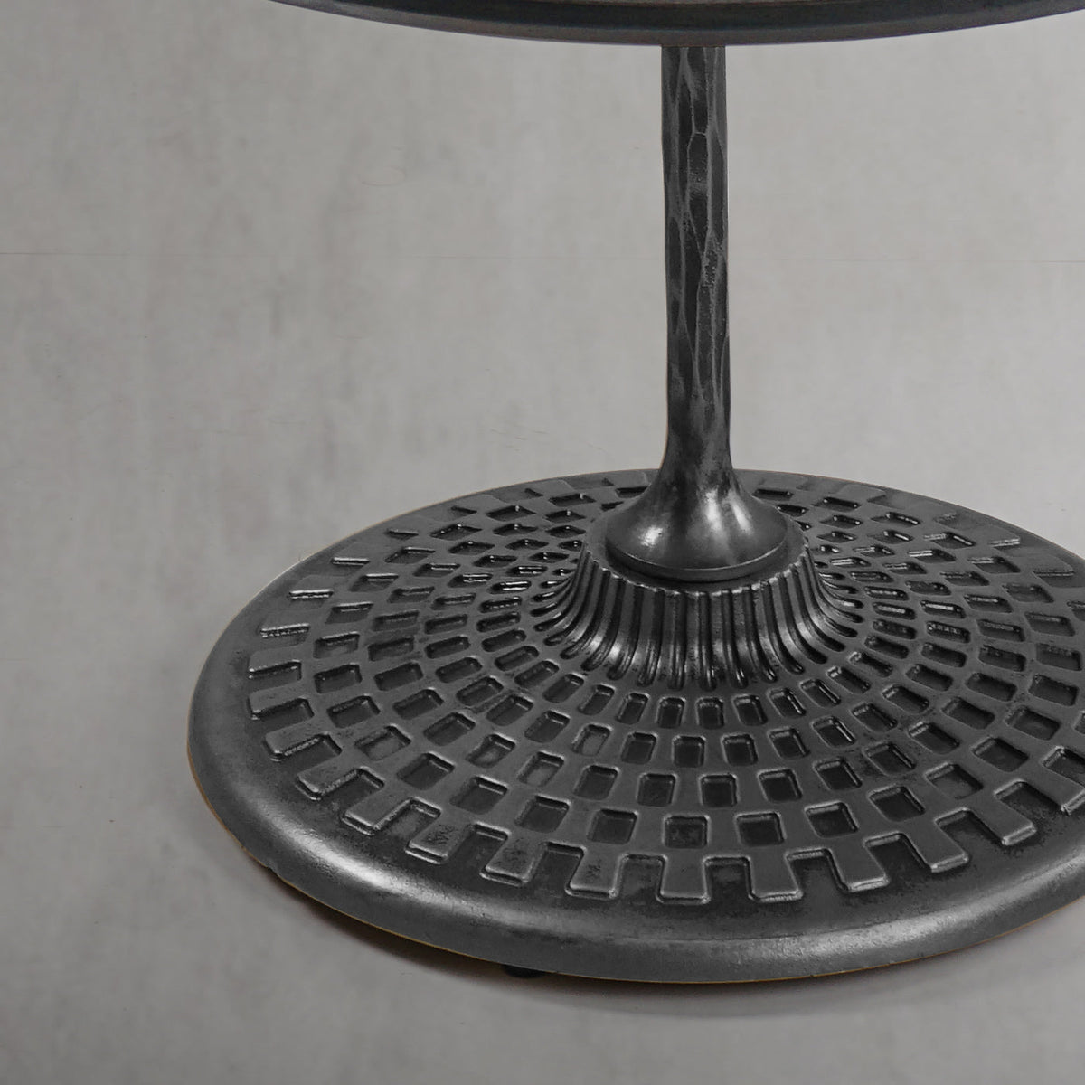 Hand-Forged Metal Wooden Side Table