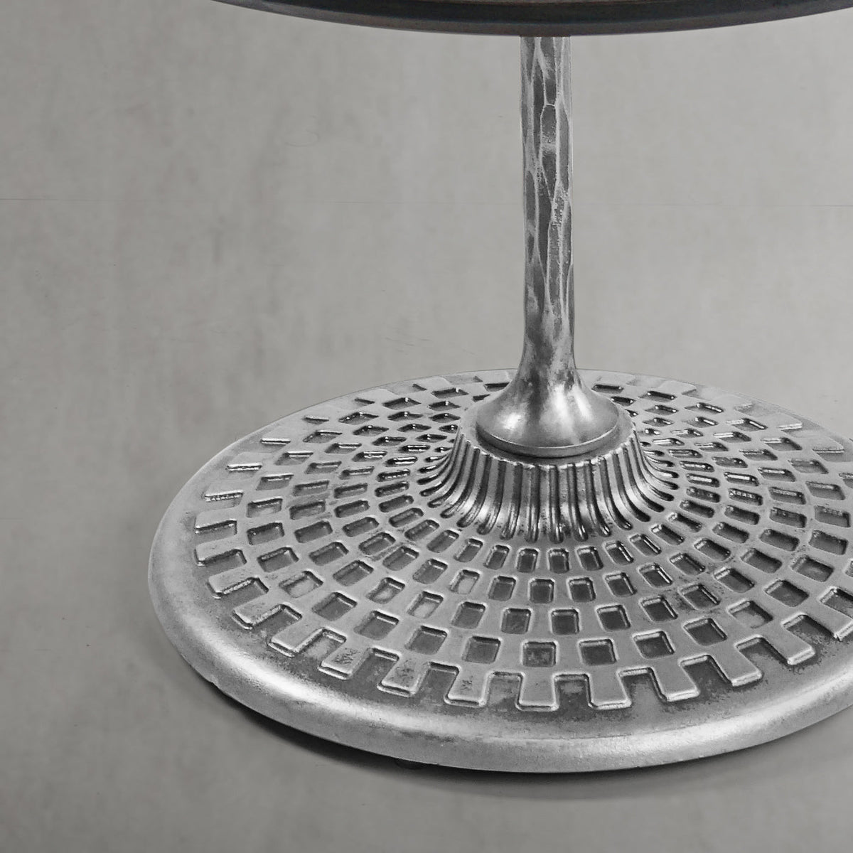 Hand-Forged Metal Wooden Side Table