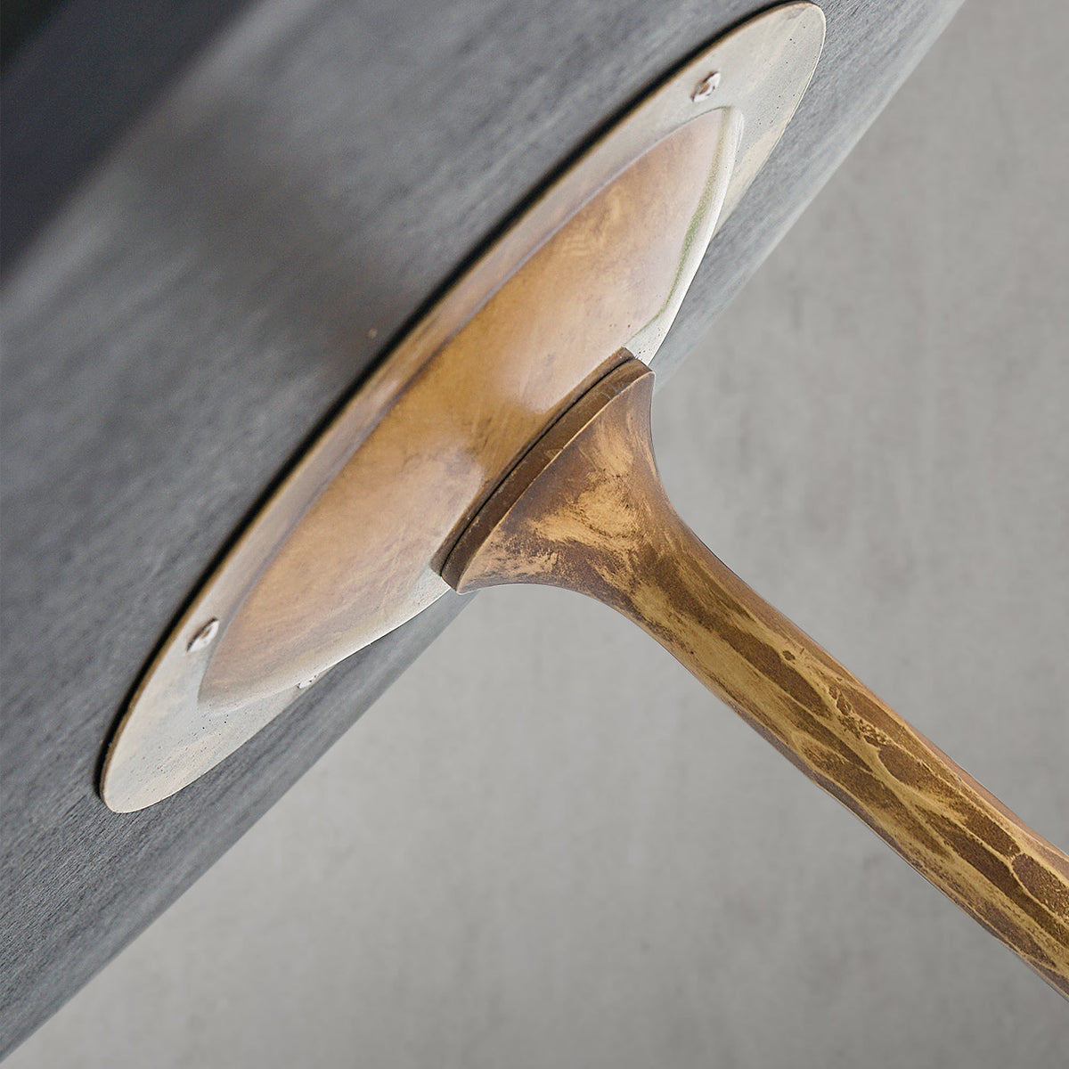 Hand-Forged Metal Wooden Side Table