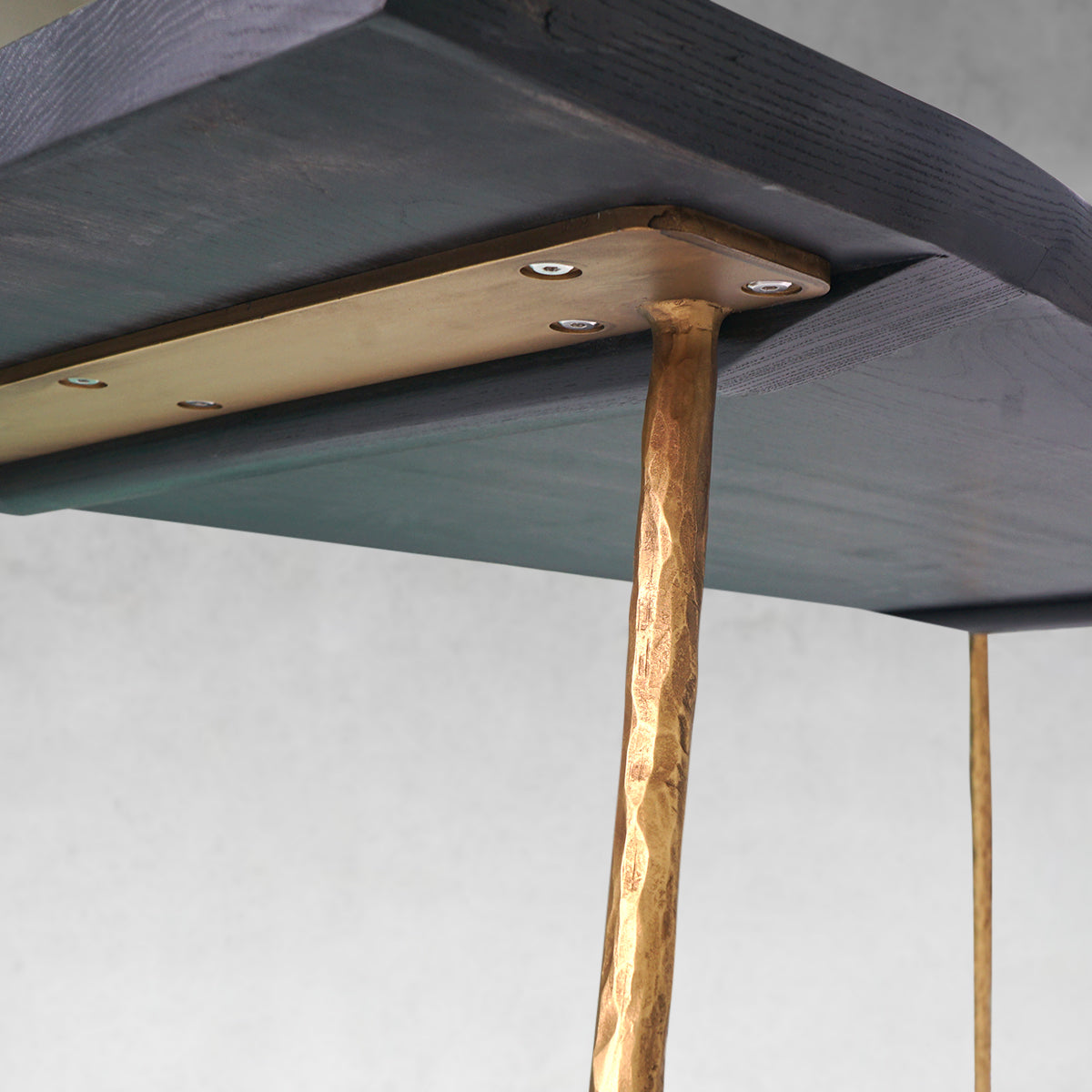 Hand-Forged Metal Vintage Style Metal Frame Dining Table