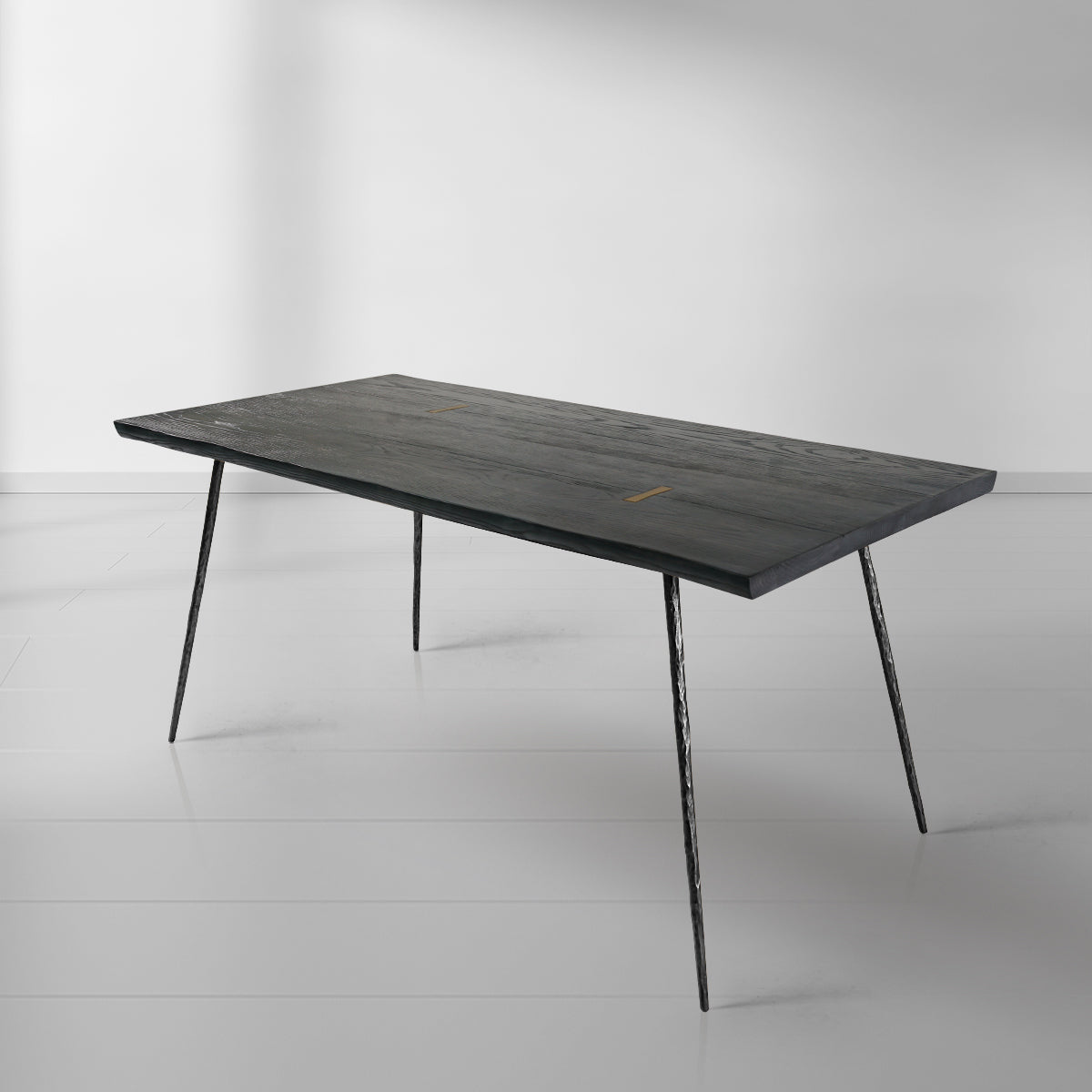 Hand-Forged Metal Vintage Style Metal Frame Dining Table