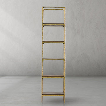 Hand-Forged Metal Wooden Shelving