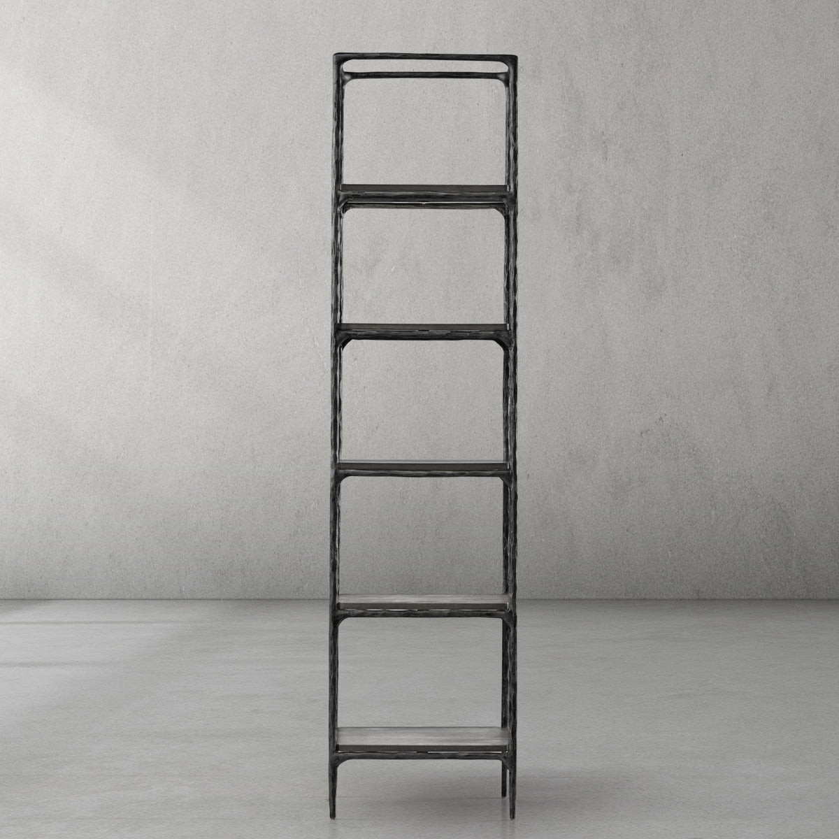 Hand-Forged Metal Wooden Shelving
