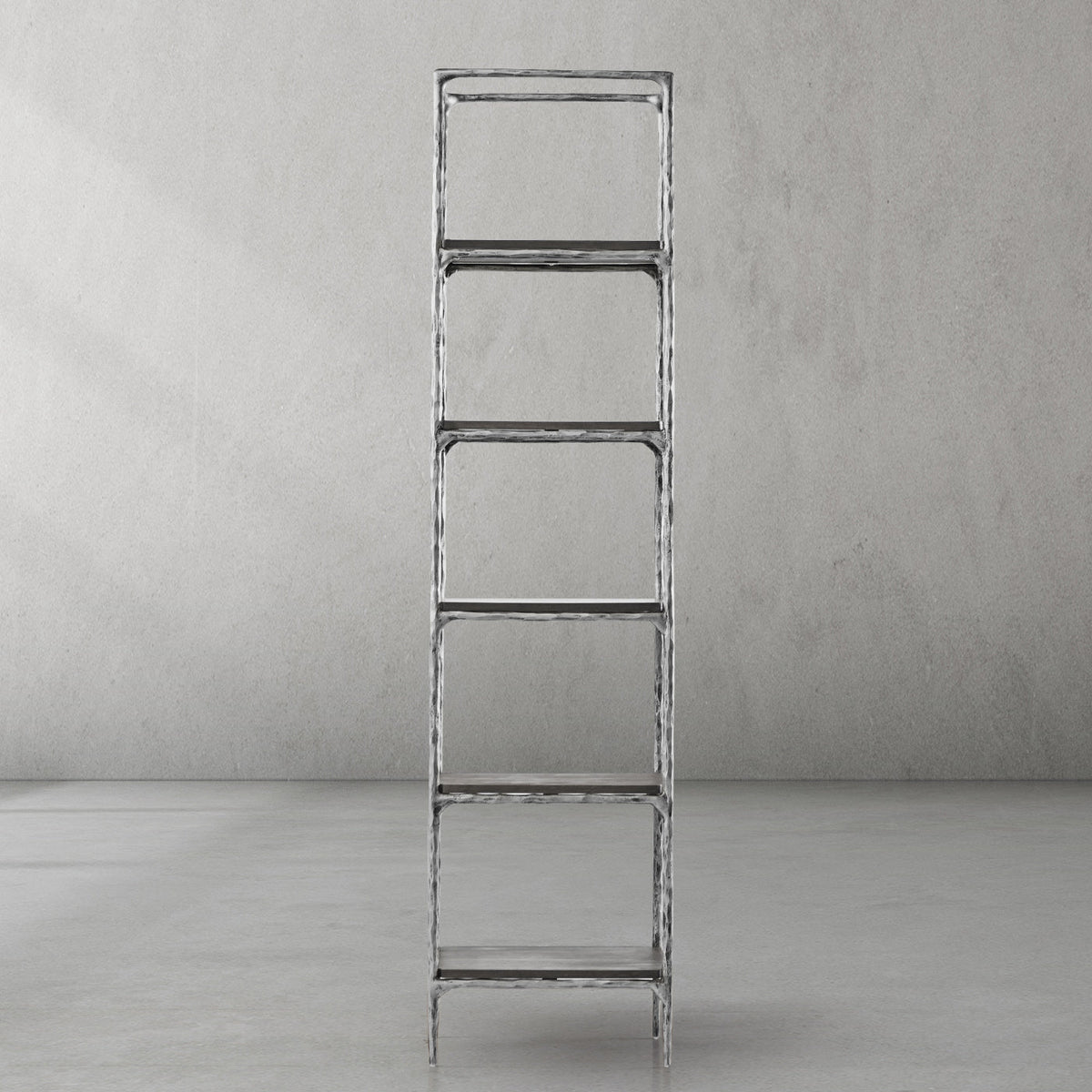 Hand-Forged Metal Wooden Shelving