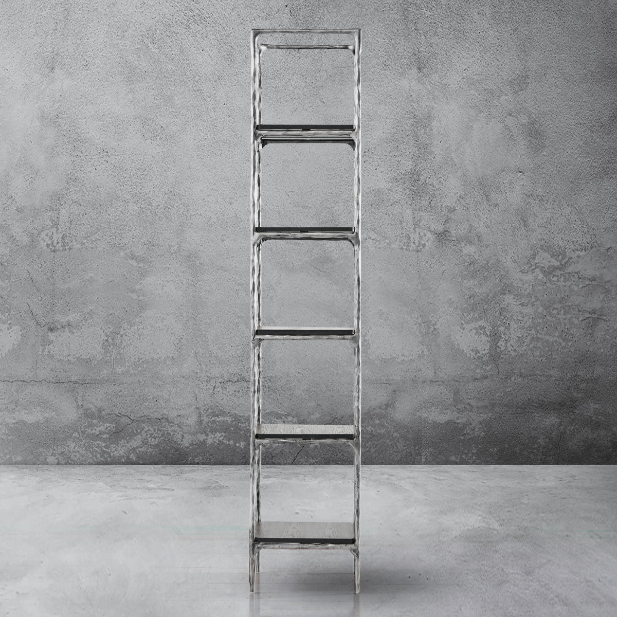 Hand-Forged Metal Wooden Shelving