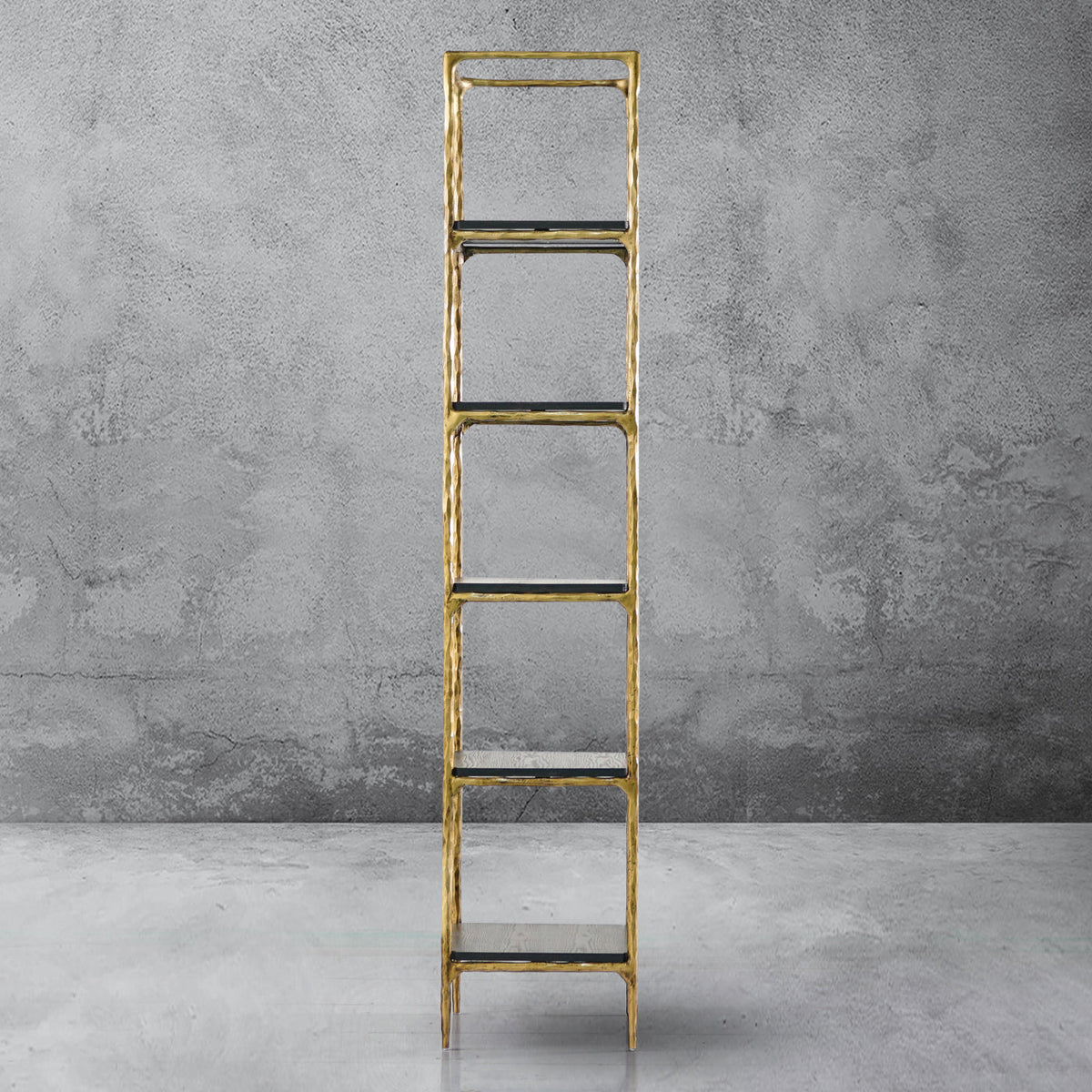 Hand-Forged Metal Wooden Shelving