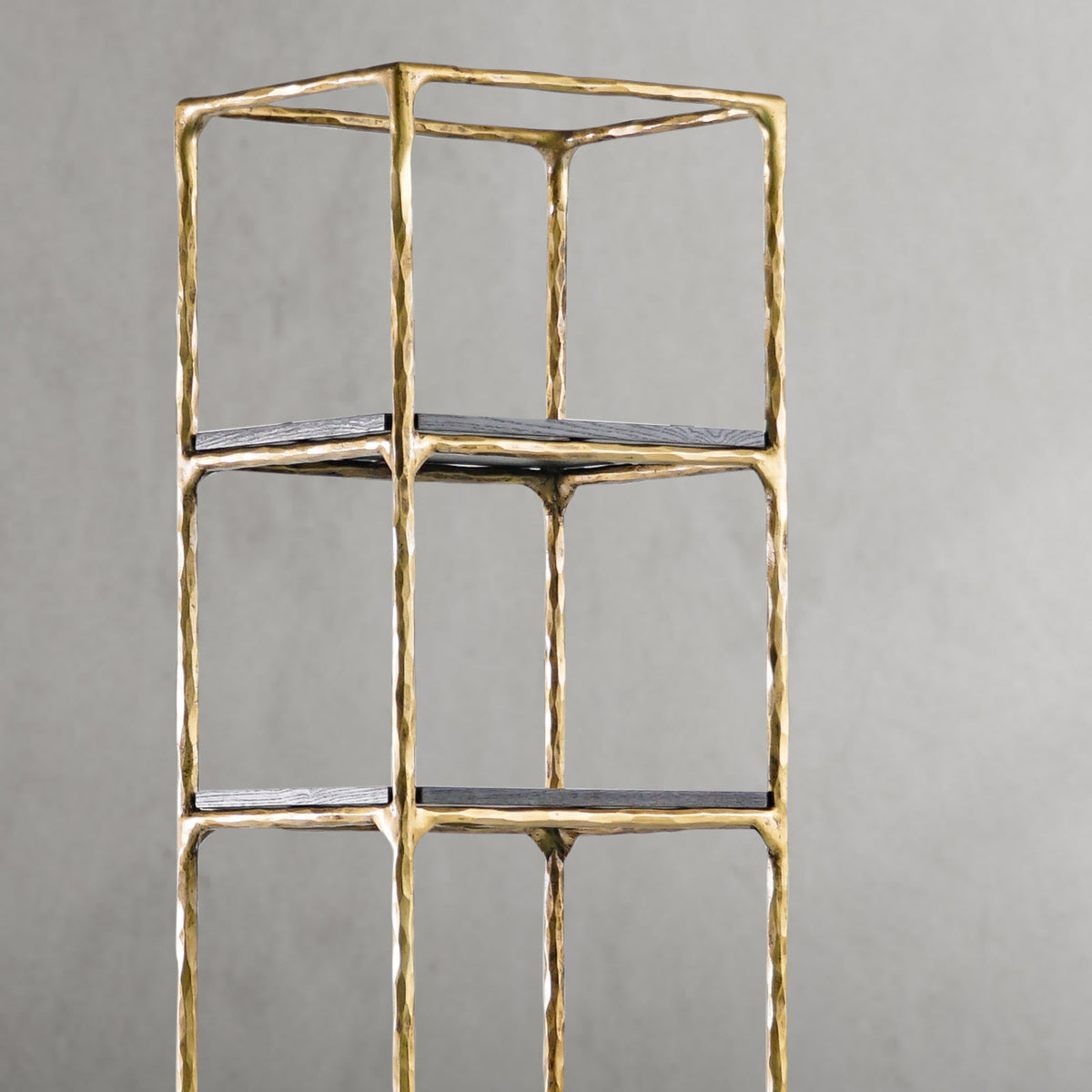 Hand-Forged Metal Wooden Shelving