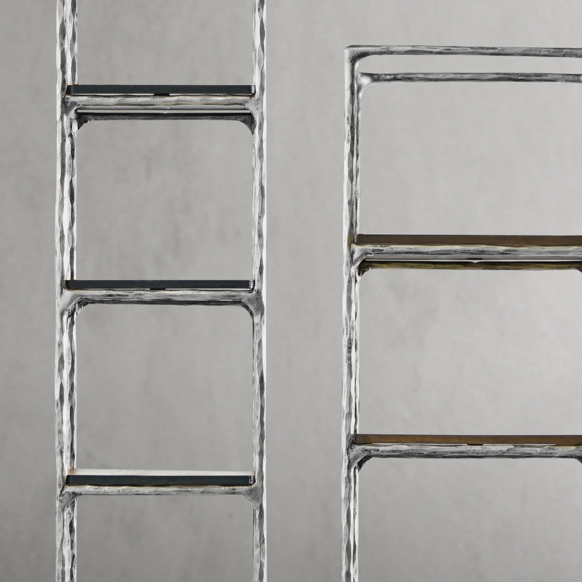 Hand-Forged Metal Wooden Shelving