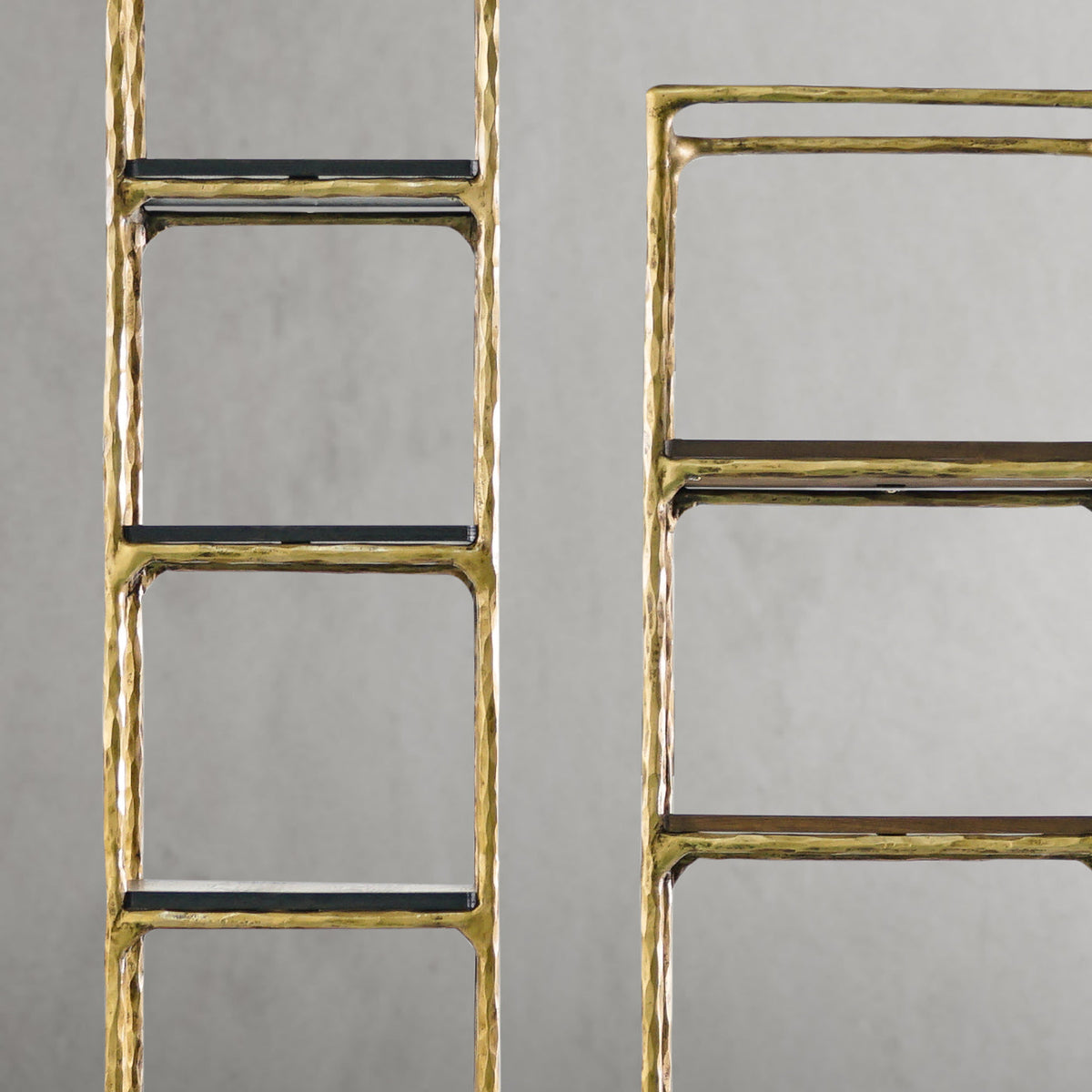 Hand-Forged Metal Wooden Shelving