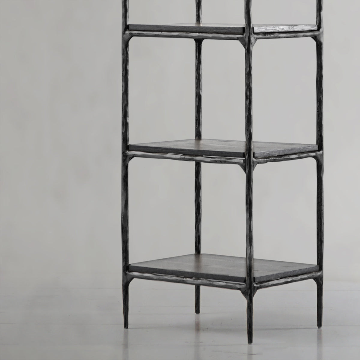 Hand-Forged Metal Wooden Shelving