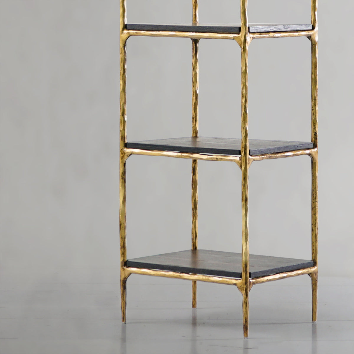 Hand-Forged Metal Wooden Shelving