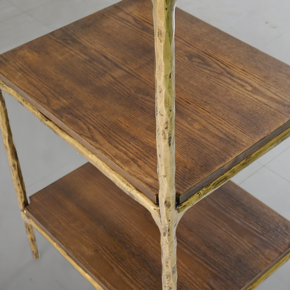 Hand-Forged Metal Wooden Shelving