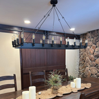 Camino Vintage Industrial Rectangle Chandelier 41"