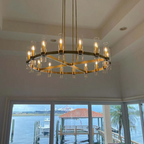 Ravelle Clear Glass Round Chandelier 48"