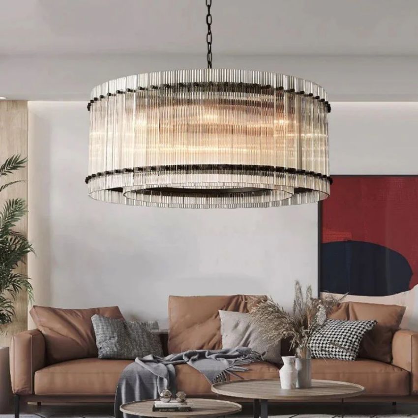 San Marco Vintage Glass Round Chandelier 37"