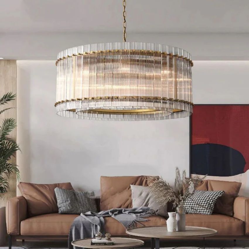 San Marco Vintage Glass Round Chandelier 37"