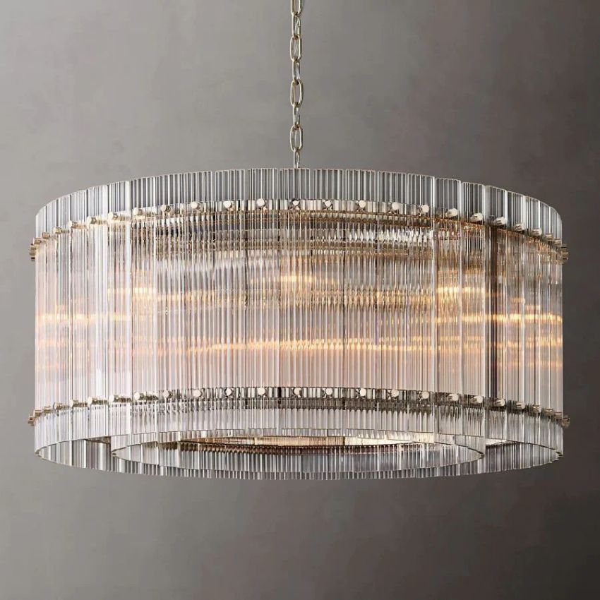 San Marco Vintage Glass Round Chandelier 37"