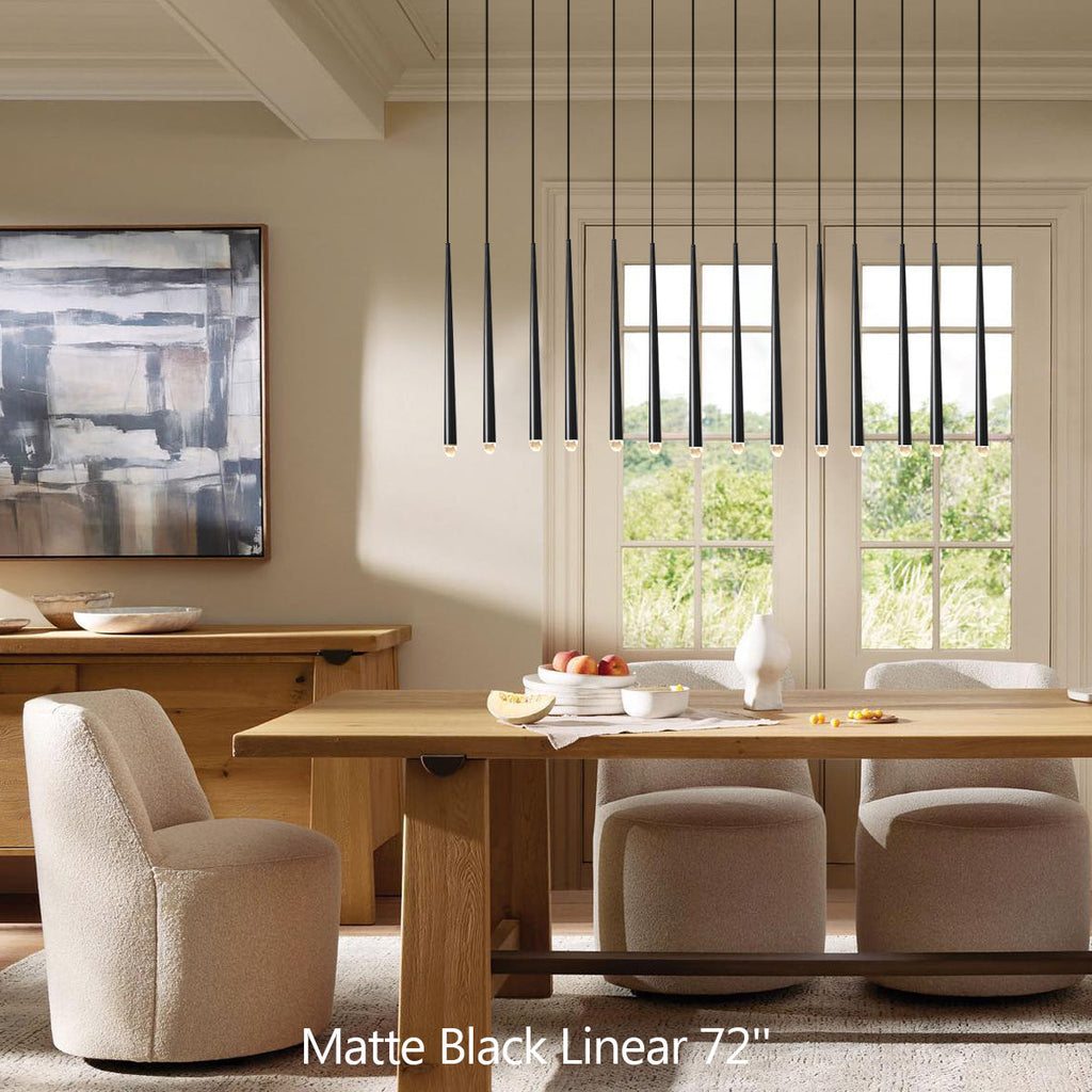 Aquitaine Faceted Cluster Linear Chandelier 72"