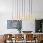 Aquitaine Faceted Cluster Linear Chandelier 72"