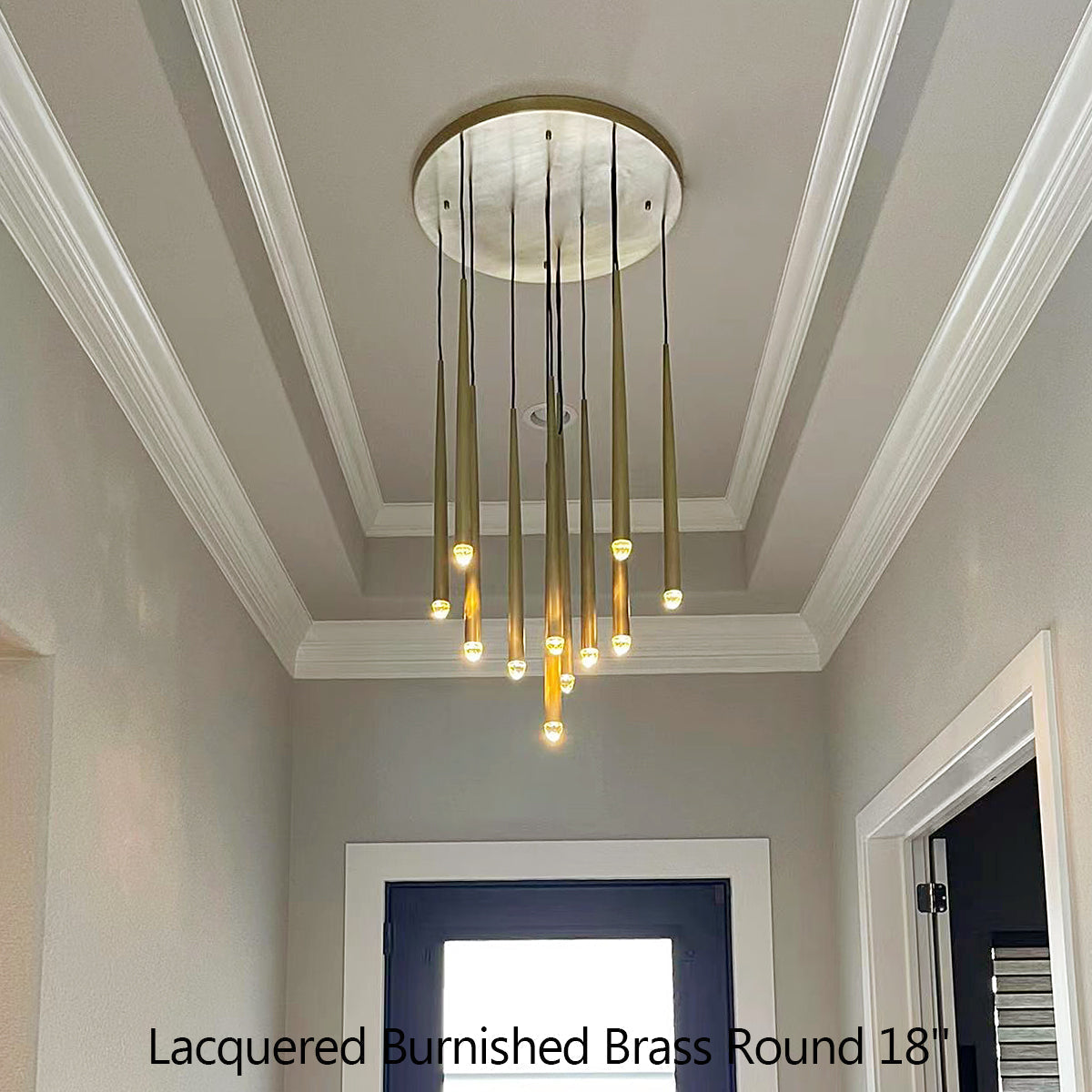Aquitaine Faceted Cluster Round Chandelier 18"