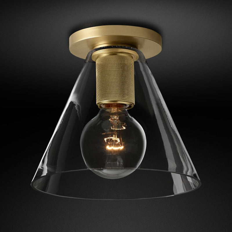 Utilitaire Funnel Shade Flush Mount