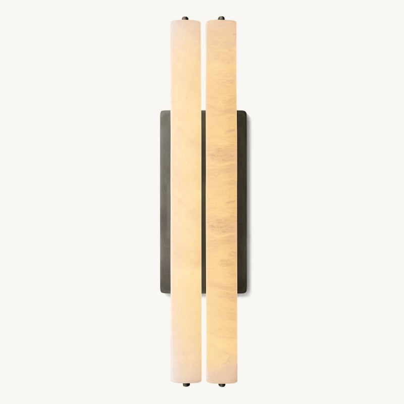 Audubon Sculpt Alabaster Double Wall Sconce