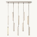 Audubon Sculpt Crystal Linear Chandelier 54"