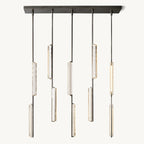 Audubon Sculpt Crystal Linear Chandelier 54"