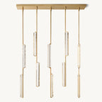 Audubon Sculpt Crystal Linear Chandelier 54"