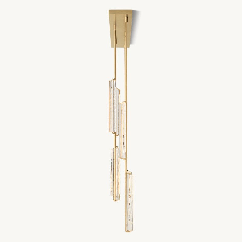 Audubon Sculpt Crystal Linear Chandelier 54"