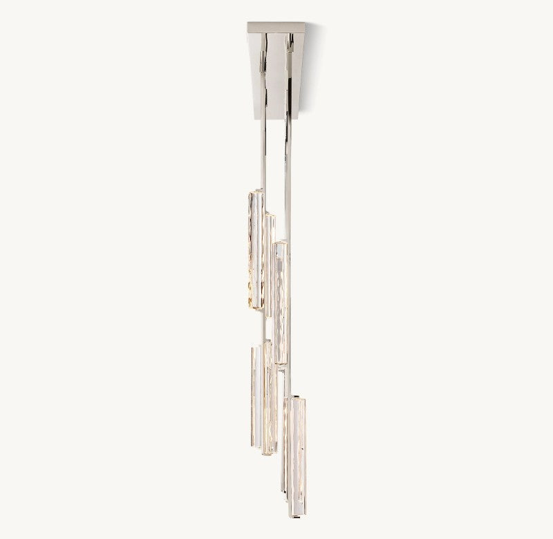 Audubon Sculpt Crystal Linear Chandelier 54"