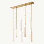 Audubon Sculpt Crystal Linear Chandelier 54"