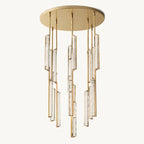 Audubon Sculpt Crystal Round Chandelier 40"