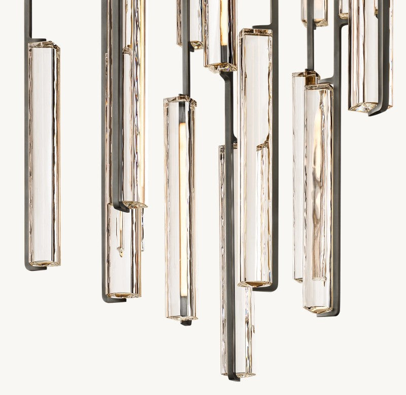 Audubon Sculpt Crystal Round Chandelier 56"