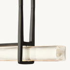 Audubon Sculpt Crystal Single Bar Linear Chandelier 60"