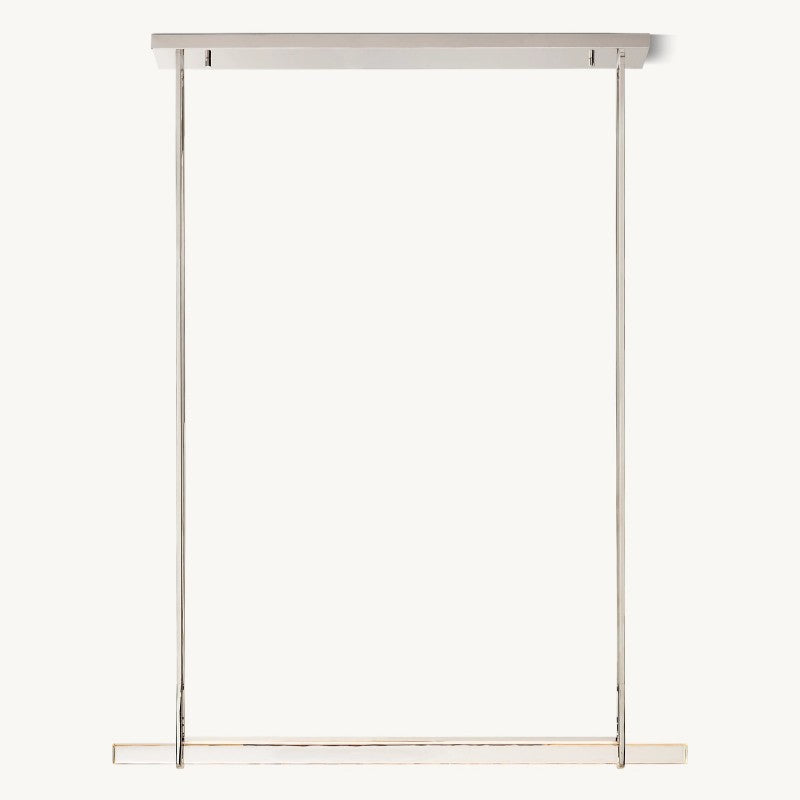 Audubon Sculpt Crystal Single Bar Linear Chandelier 60"