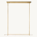 Audubon Sculpt Crystal Single Bar Linear Chandelier 60"