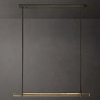 Audubon Sculpt Crystal Single Bar Linear Chandelier 60"