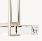 Audubon Sculpt Crystal Single Bar Linear Chandelier 60"