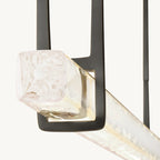 Audubon Sculpt Crystal Single Bar Linear Chandelier 60"