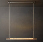Audubon Sculpt Crystal Single Bar Linear Chandelier 60"