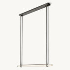 Audubon Sculpt Crystal Single Bar Linear Chandelier 60"