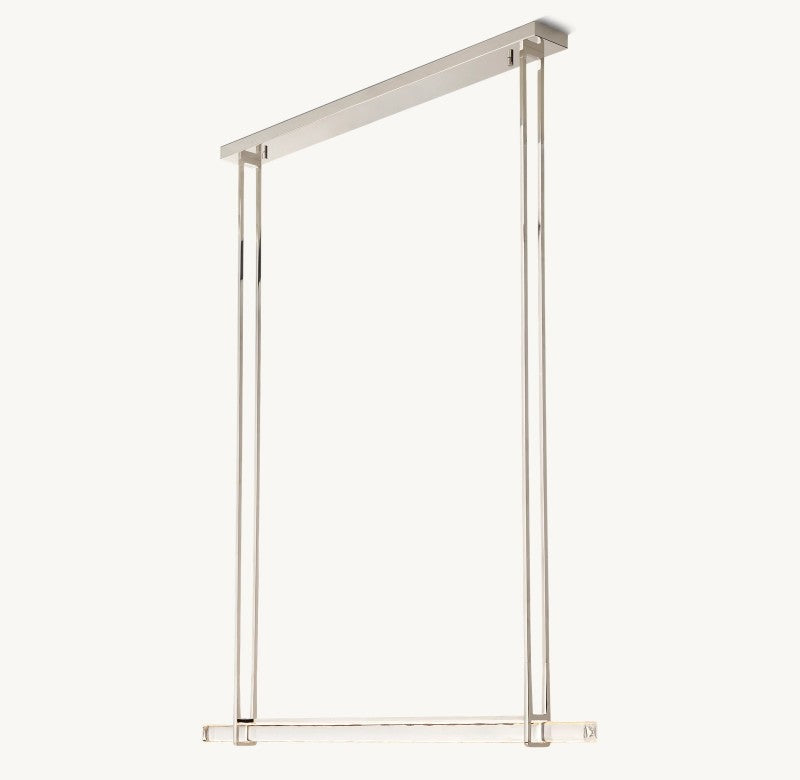 Audubon Sculpt Crystal Single Bar Linear Chandelier 60"