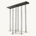 Audubon Sculpt Crystal Triple Bar Linear Chandelier 60"