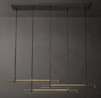 Audubon Sculpt Crystal Triple Bar Linear Chandelier 60"