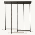 Audubon Sculpt Crystal Triple Bar Linear Chandelier 72"