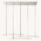 Audubon Sculpt Crystal Triple Bar Linear Chandelier 72"
