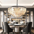 Odeon Deco Prism Round Chandelier 44"