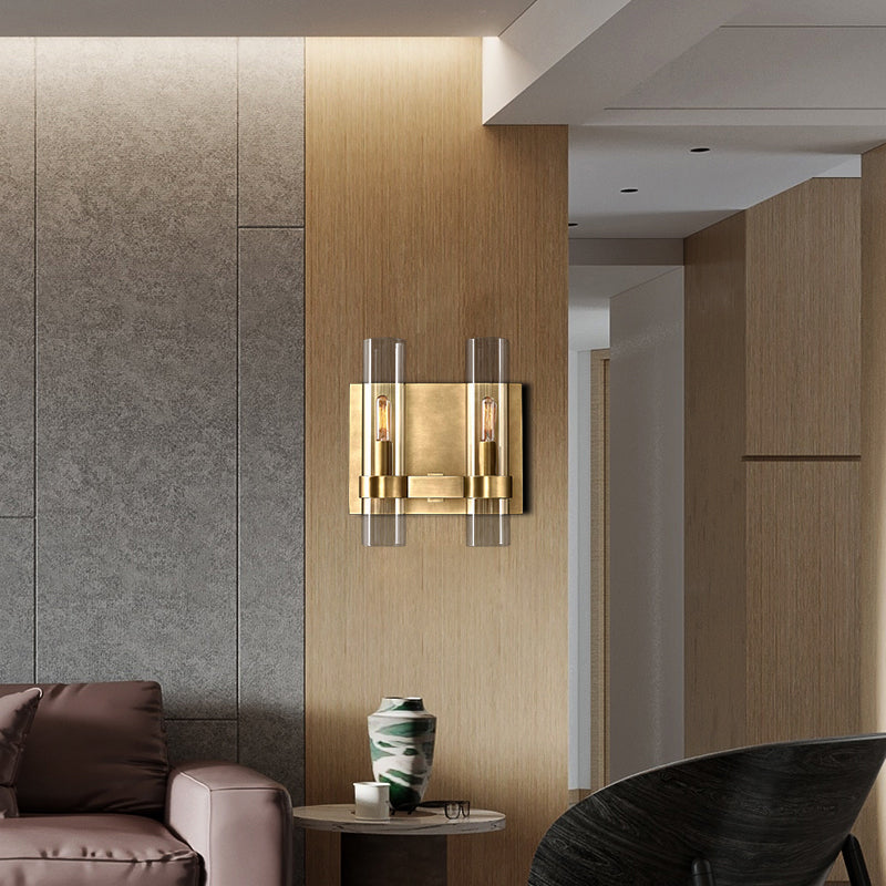 Ravelle Clear Glass Double Wall Sconce