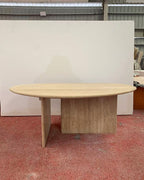 Beige Travertine Organic Egg Shape Coffee Table